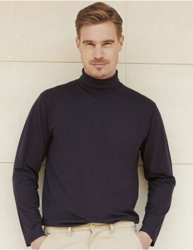 HEN-H020-Roll-Neck Long-Sleeve Top